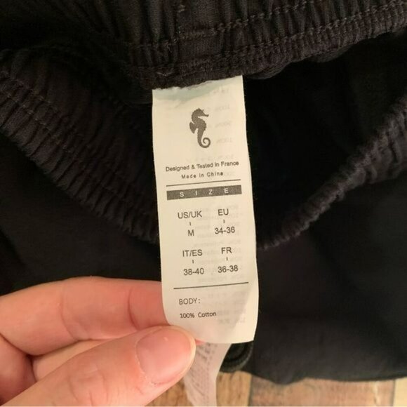 Seahorse mens size medium black sweatpants joggers - Picture 5 of 8